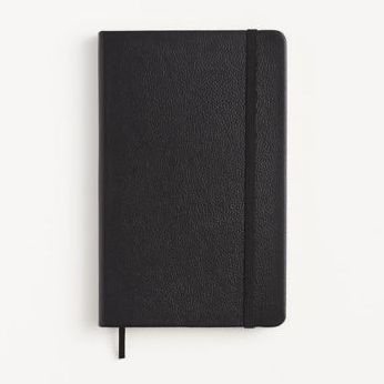 Moleskine Limited Collection Notebook Leather, Large, Ruled, Hard Cover, Open Box, Black (5 x 8.25)