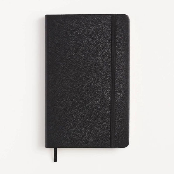 Moleskine Limited Collection Notebook Leather, Large, Ruled, Hard Cover, Open Box, Black (5 x 8.25)