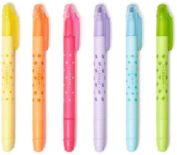 Legami Set Of 6 Erasable Highlighters - Magic Highlighters