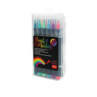 Title: Legami Set Of 12 Brush Markers - Brush Markers - Bright Colours