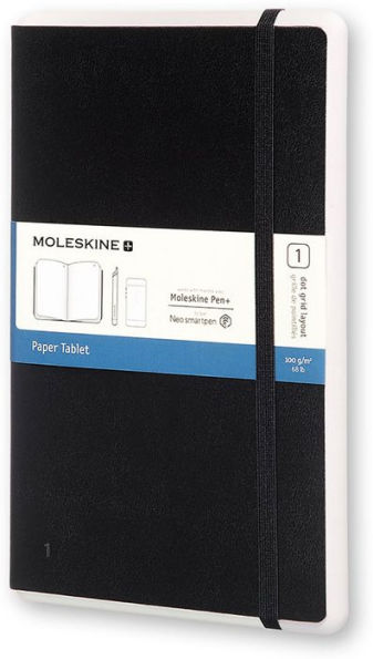 Moleskine Smart Paper Tablet, Large, Black, Dotted, Hard Cover (5 x 8.25)