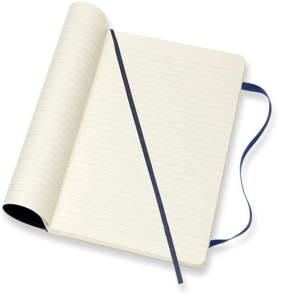 Moleskine Classic Notebook, Large, Ruled, Sapphire Blue, Soft Cover (5 x 8.25)