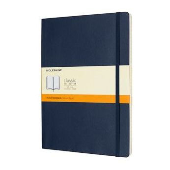 Moleskine Classic Notebook, Extra Large, Ruled, Sapphire Blue, Soft Cover (7.5 x 10)