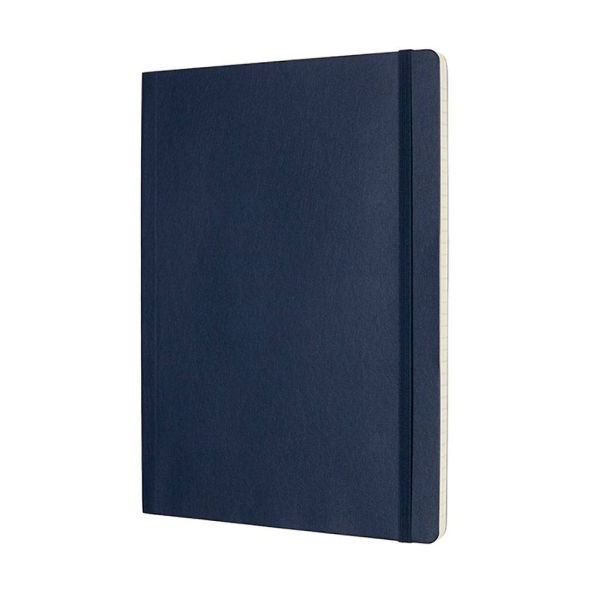 Moleskine Classic Notebook, Extra Large, Ruled, Sapphire Blue, Soft Cover (7.5 x 10)