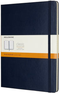 Title: Moleskine Classic Notebook, Extra Large, Ruled, Sapphire Blue, Hard Cover (7.5 x 10)