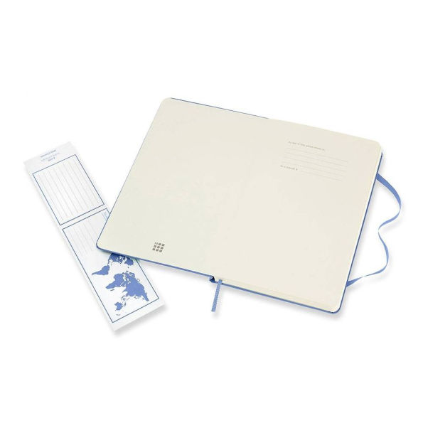 Moleskine Classic Notebook, Large, Ruled, Hydrangea Blue