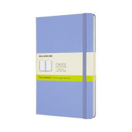 Moleskine Classic Notebook, Large, Plain, Hydrangea Blue, Hard Cover (5 x 8.25)
