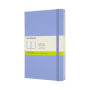 Moleskine Classic Notebook, Large, Plain, Hydrangea Blue, Hard Cover (5 x 8.25)