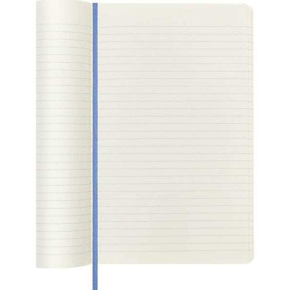 Moleskine Classic Notebook, Large, Ruled, Hydrangea Blue, Soft Cover (5 X 8.25)