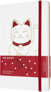 Title: Moleskine Limited Edition Notebook Maneki Neko, Large, Ruled, White, Hard Cover (5 x 8.25)