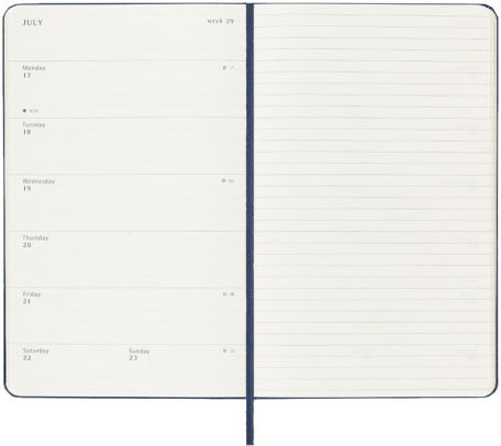 Moleskine Calendar 2023 Moleskine 2023 Weekly Notebook Planner, 18M, Large, Sapphire Blue, Hard