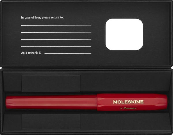 Moleskine Kaweco Fountain Pen, Red, Medium Nib, Blue Ink