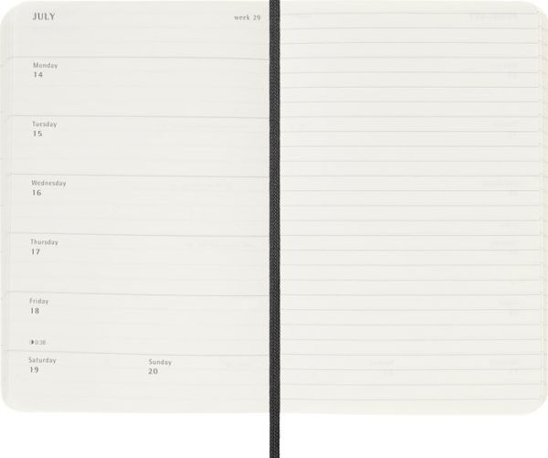 Moleskine Classic 12 Month 2025 Weekly Planner, Soft Cover, Pocket (3.5