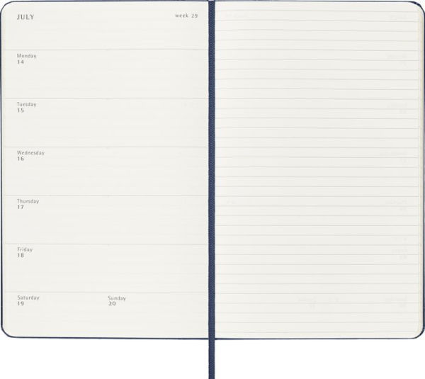 Moleskine Classic 18 Month 2024-2025 Weekly Planner, Hard Cover, Large (5