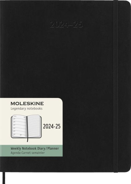 Moleskine Classic 18 Month 2024-2025 Weekly Planner, Soft Cover, XL (7.5