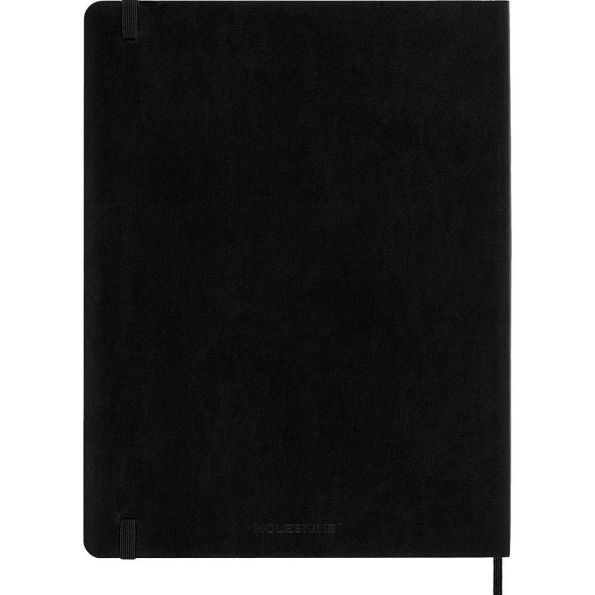 Moleskine Classic 18 Month 2024-2025 Weekly Planner, Soft Cover, XL (7.5" x 10"), Black, 208 pages