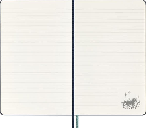 Moleskine Limited Edition Harry Potter Expecto Patronum spell Notebook with glow in the dark special-effect, Hard Cover, Ruled, Large (5" x 8.25"), Petrolum Blue, 176 pages