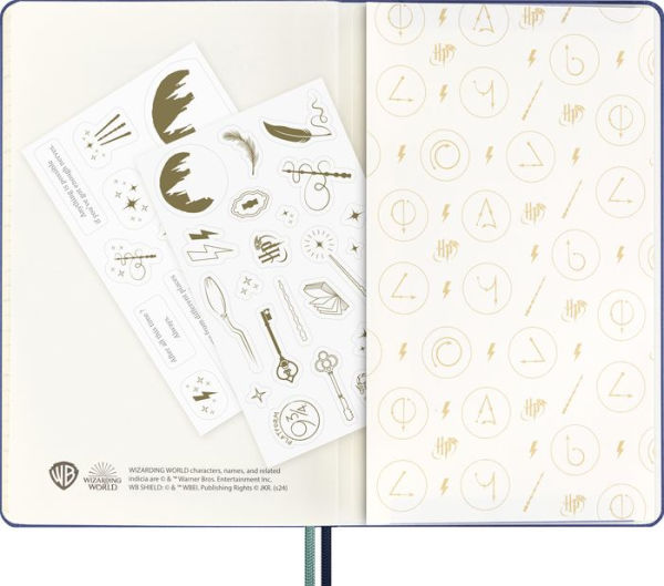 Moleskine Limited Edition Harry Potter Expecto Patronum spell Notebook with glow in the dark special-effect, Hard Cover, Ruled, Large (5" x 8.25"), Petrolum Blue, 176 pages
