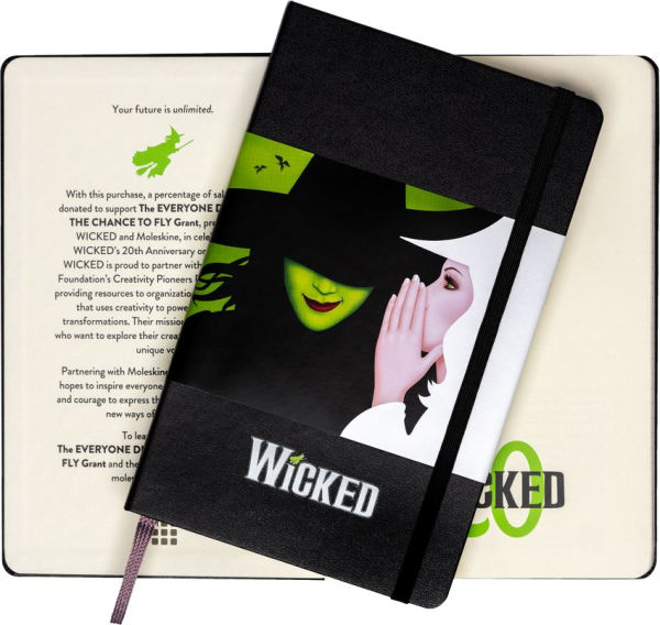 Moleskine Limited Edition Wicked Notebook, Large, Ruled, Black, Hard Cover (5 x 8.25)