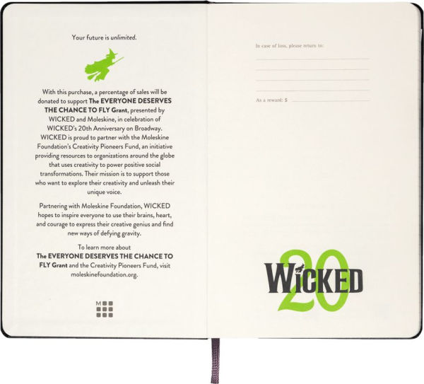 Moleskine Limited Edition Wicked Notebook, Large, Ruled, Black, Hard Cover (5 x 8.25)