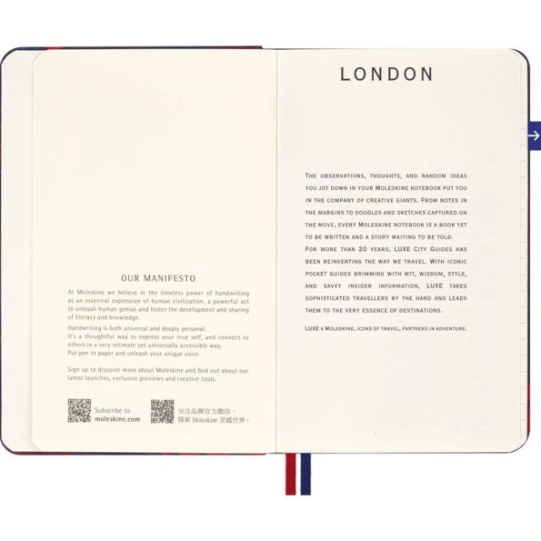 LUXE x Moleskine - London City Travel Guide Notebook, Pocket (3.5" x 5.5"), 112 pages