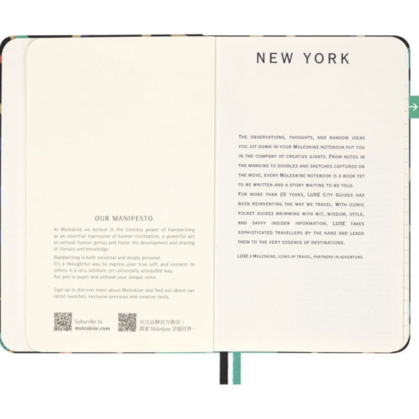 LUXE x Moleskine - New York City Travel Guide Notebook, Pocket (3.5" x 5.5"), 112 pages