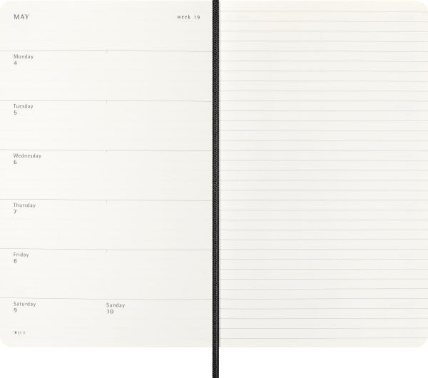 2026 Moleskine Classic Black 12 Month Weekly Soft Cover Large Planner