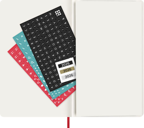 2026 Moleskine Classic Scarlet Red 12 Month Weekly Soft Cover Large Planner