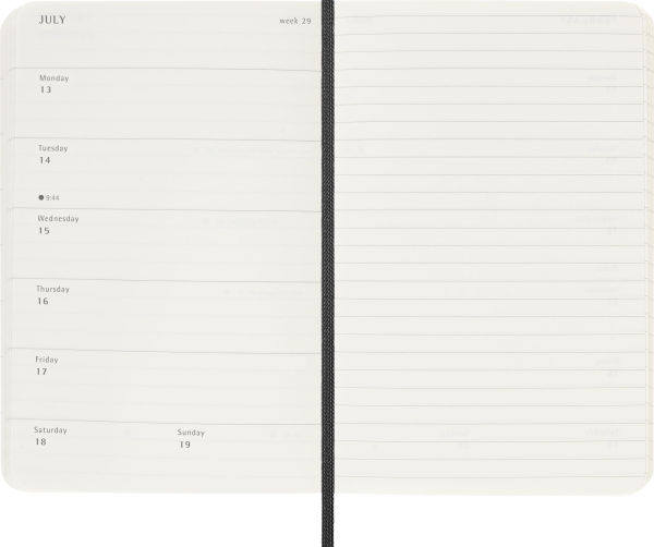 2026 Moleskine Classic Black 12 Month Weekly Soft Cover Pocket Planner