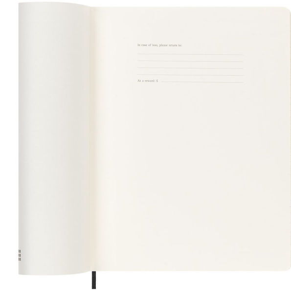 Moleskine Classic 18 Month 2025-2026 Weekly Planner, Soft Cover, XL (7.5" x 10"), Black, 208 pages