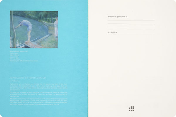 Moleskine Limited Edition Impressionism Cahier Journal, Soft Cover, XL (7.5" x 9.75") Ruled/Lined, Cool Blue, 120 pages