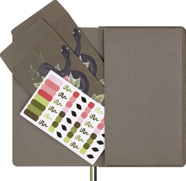 Moleskine Limited Edition Year of the Snake 2025 Notebook, Hard Cover, Large (5" x 8.25"), Ruled, Roses, 176 pages