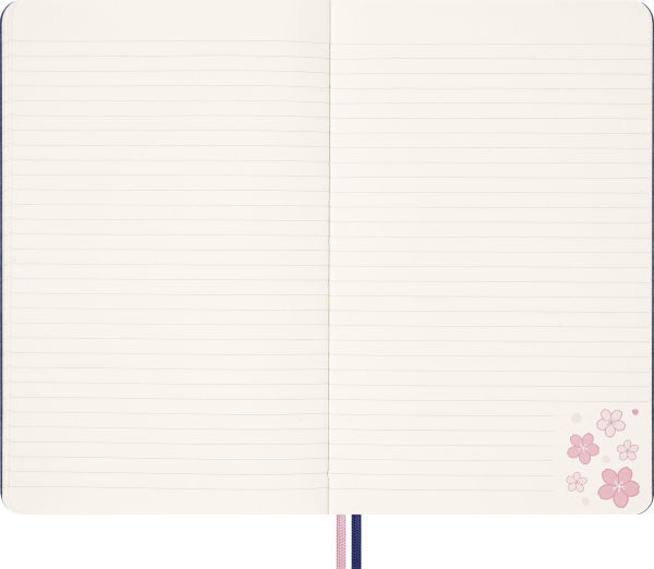 Moleskine Limited Edition Sakura Notebook, Hard Cover, Large (5" x 8.25"), Ruled, Cherry Blossoms, 176 pages