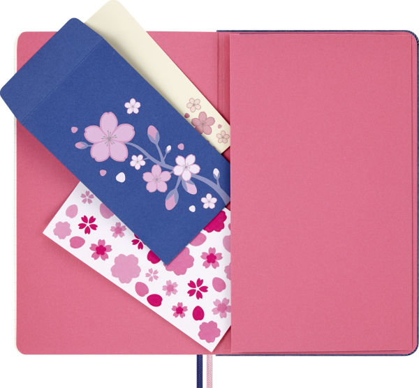 Moleskine Limited Edition Sakura Notebook, Hard Cover, Large (5" x 8.25"), Ruled, Cherry Blossoms, 176 pages