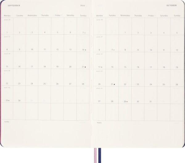 2025-2026 Moleskine Limited Edition Sakura 18 Month Weekly Planner, Hard Cover, Large (5