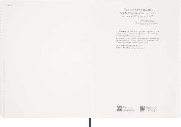 2026 Moleskine Sapphire Blue 15-Month XXL Essential Soft Cover Weekly Vertical Planner