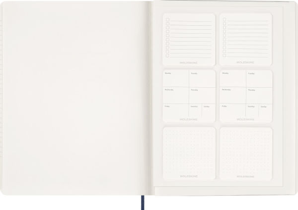 2026 Moleskine Sapphire Blue 15-Month XXL Essential Soft Cover Weekly Vertical Planner