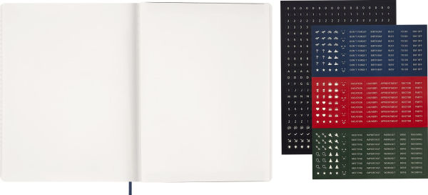 2026 Moleskine Sapphire Blue 15-Month XXL Essential Soft Cover Weekly Vertical Planner