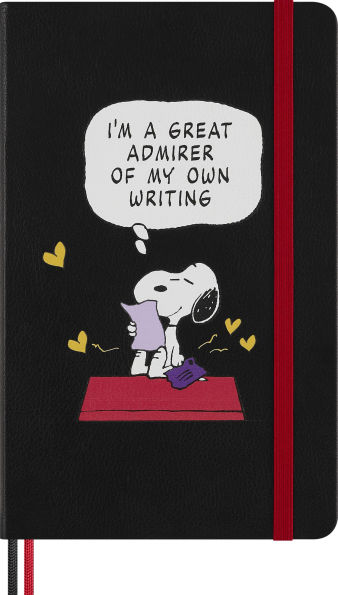 Moleskine Limited Edition Peanuts 'Snoopy' Notebook, Hard Cover, Large (5" x 8.25"), Ruled, Black, 176 pages