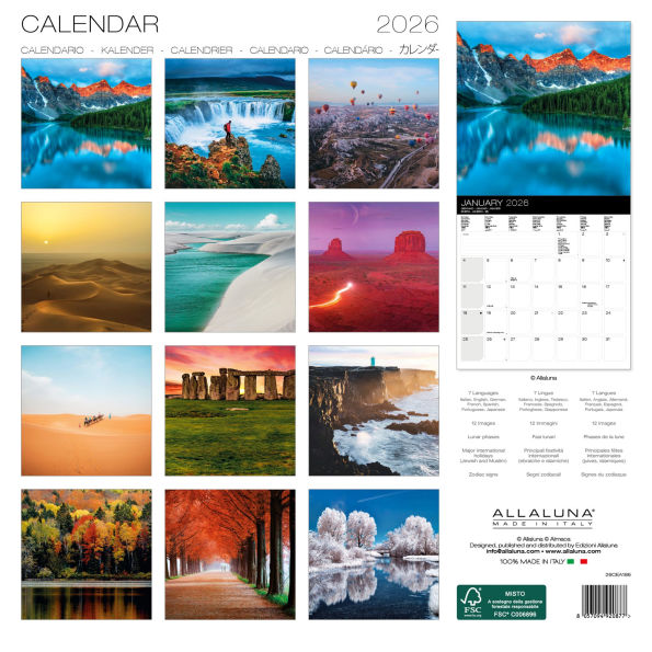 2026 Magic Landscapes Wall Calendar