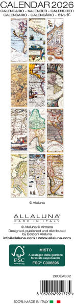 2026 Antique Maps Bookmark Calendar