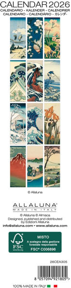 2026 Hokusai Bookmark Calendar