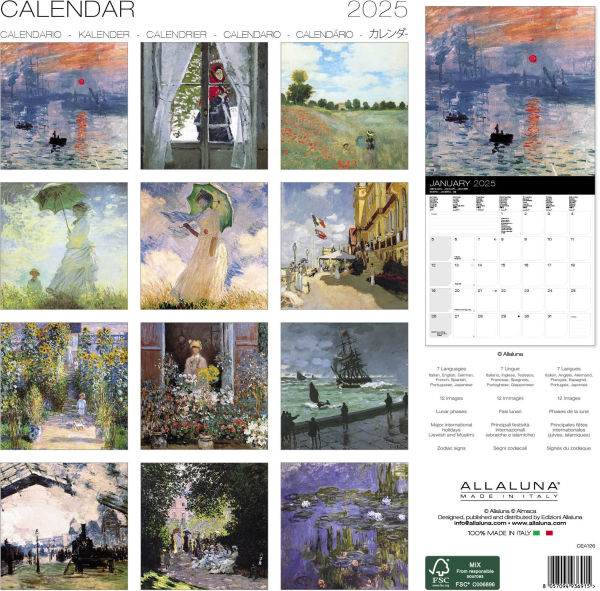 2025 Monet 12" x 12" Wall Calendar