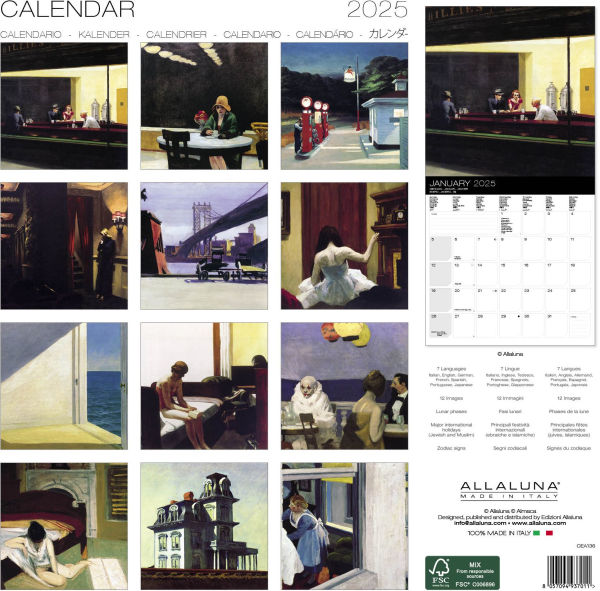 2025 Hopper 12" x 12" Wall Calendar