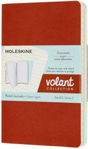 Title: Moleskine Volant Journal, Pocket, Ruled, Coral Orange/Aquamarine Blue (3.5 x 5.5)