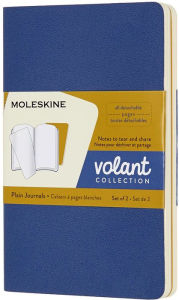 Title: Moleskine Volant Journal, Pocket, Plain, Forget-Me-Not Blue/Amber Yellow (3.5 x 5.5)