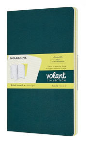 Title: Moleskine Volant Journal, Large, Ruled, Pine Green/Lemon Yellow (5 x 8.25)