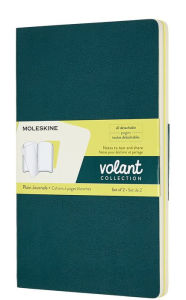 Title: Moleskine Volant Journal, Large, Plain, Pine Green/Lemon Yellow (5 x 8.25)