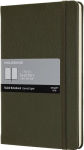 Alternative view 1 of Moleskine Leather Notebook Large Ruled Hard Cover Moss Green (5 x 8.25)