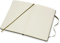 Alternative view 3 of Moleskine Leather Notebook Large Ruled Hard Cover Moss Green (5 x 8.25)
